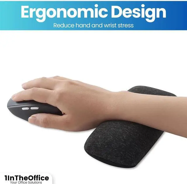 Alt view image 6 of 7 - Mouse Wrist Rest, Beaded Wrist Support Pad Ergobeads, Black