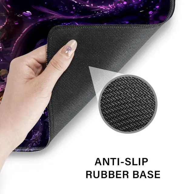 Alt view image 5 of 6 - Desk Pad and Keyboard Wrist Rest, Large Mouse Pad + Keyboard Pad+Mouse Wrist Support, Non-Slip Desk Mat Protector for Office, Home 31.5×11.8 Inches Anime Dragon