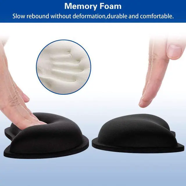 Alt view image 4 of 7 - Mouse Wrist Rest, Canjoy 2 Pack Wrist Rest for Mouse Memory Foam Wrist Pad