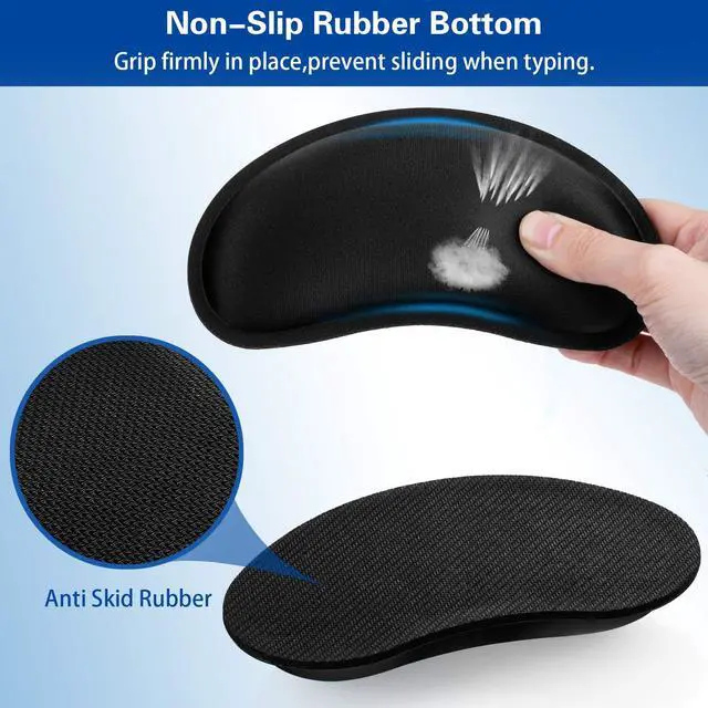 Alt view image 5 of 7 - Mouse Wrist Rest, Canjoy 2 Pack Wrist Rest for Mouse Memory Foam Wrist Pad