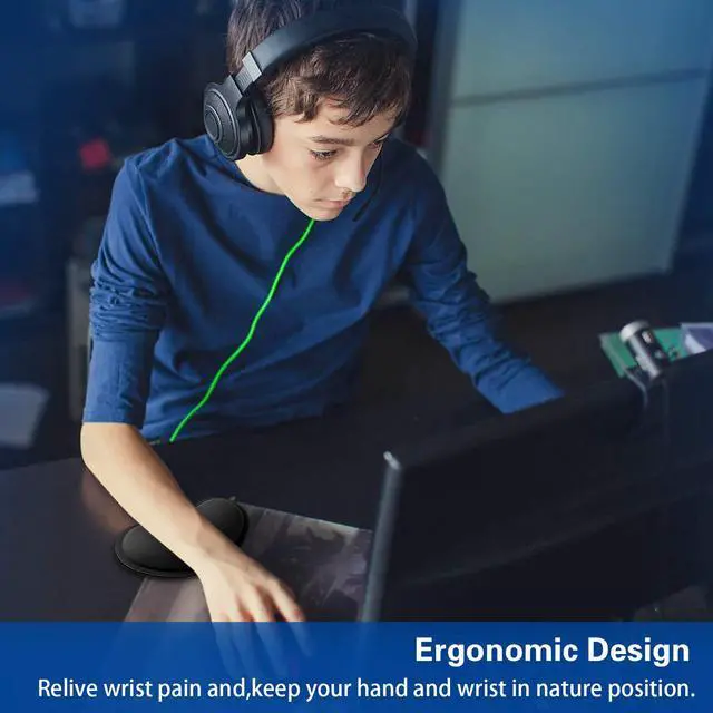 Alt view image 7 of 7 - Mouse Wrist Rest, Canjoy 2 Pack Wrist Rest for Mouse Memory Foam Wrist Pad