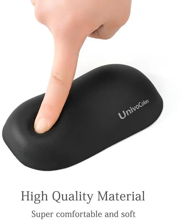 Alt view image 6 of 7 - Design-Wave Wrist Rest, Artificial Sheepskin+Memory Foam+Ergonomic+Anti-Slip Gel, Resilience Support During Work and Gaming,Mouse Accessory,Black