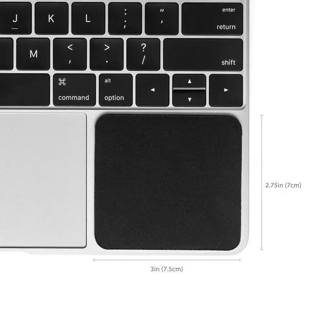 Alt view image 5 of 7 - Small Slim Palm Pads Notebook Wrist Rest with Tacky Silicone Reposition Ergonomic Carpal Tunnel Resting Support for Computer MacBook & Laptop Keyboard Typing Pad (2 Small 3 x 2.75 inches)