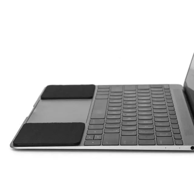 Alt view image 7 of 7 - Small Slim Palm Pads Notebook Wrist Rest with Tacky Silicone Reposition Ergonomic Carpal Tunnel Resting Support for Computer MacBook & Laptop Keyboard Typing Pad (2 Small 3 x 2.75 inches)