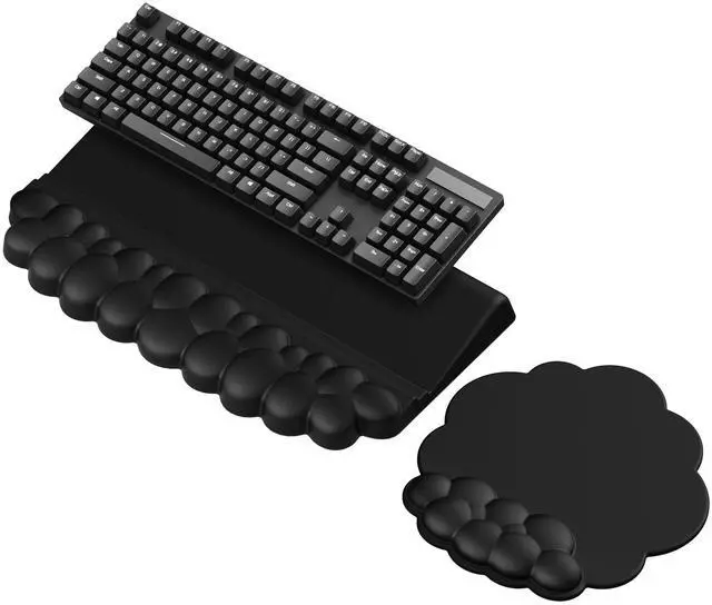 Main image of Cloud Wrist Rest for Keyboard and Mouse, Keyboard Riser Pad for Desktop