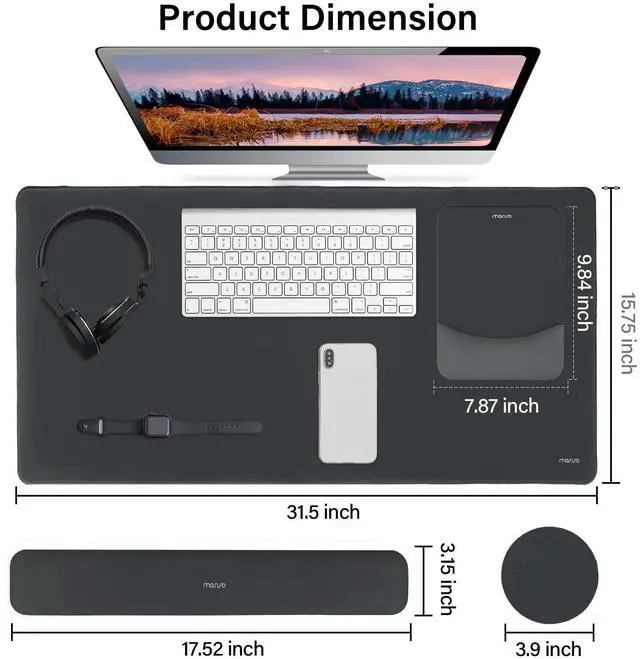 Alt view image 2 of 7 - Keyboard Mouse Pad Set, Large Gaming Mouse Pad&Keyboard Wrist Rest