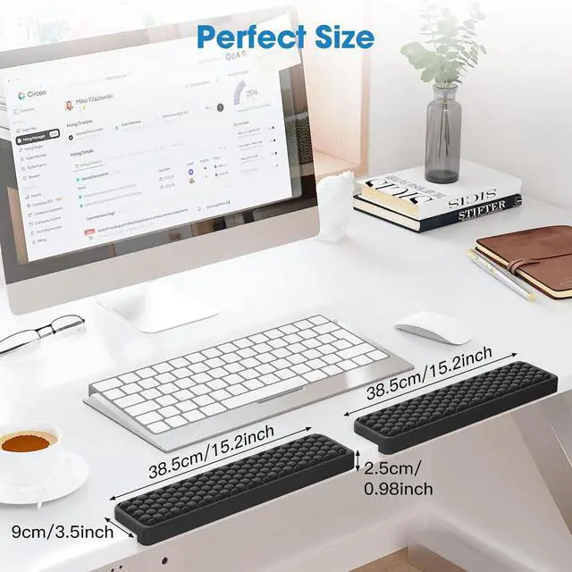 Alt view image 5 of 7 - Shaped Desk Elbow Pad for Desk, Memory Foam Elbow Support Padding with Non-Slip, Ergonomic Desk Edge Cushion, Wrist Comfort Support for Office Home 2 Pcs (Hexagon Black)