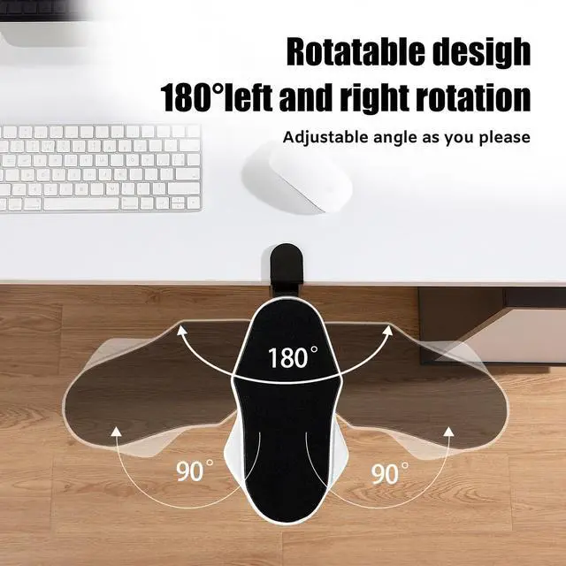Alt view image 2 of 7 - Computer Arm Rest for Desk, 180° Swivel and 90° Foldable, White