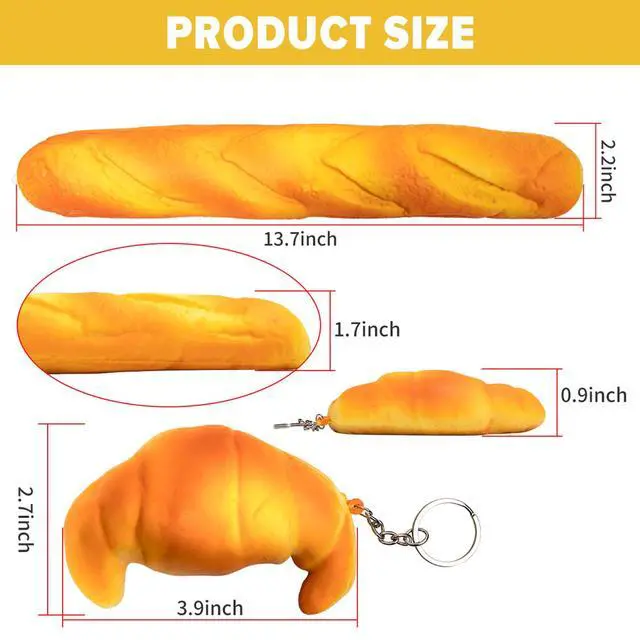 Alt view image 2 of 5 - Soft Toast Bread Baguette Shape Anti-Skid Keyboard Wrist Rest Support for Office,Computer,Laptop& Mac,Slow Bounces Back Foam for Easy Typing & Pain Relief