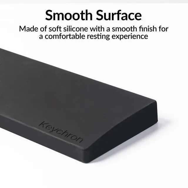 Alt view image 4 of 7 - Ergonomic Silicone Wrist Rest for Keychron K12 / Q4 / Q60 / Q60 Max / Q4 Pro / Q4 HE / V4 / V4 Max, 12.04" Honeycomb Non-Slip Palm Rest, 60% Compact Mechanical Keyboard Support with Typing Pain Relief