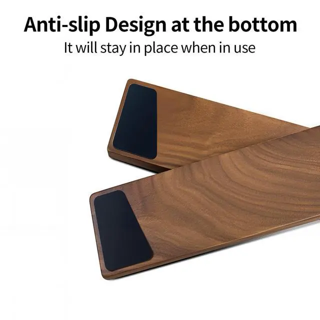 Alt view image 6 of 7 - Ergonomic Wooden Wrist Rest Support for 104 Key Mechanical Keyboard