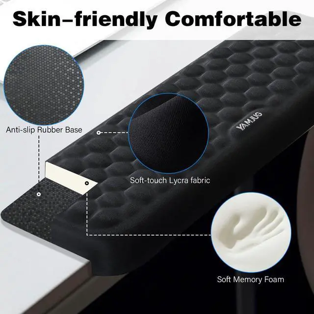 Alt view image 4 of 7 - Desk Elbow Pad for Desk,2-Piece Ergonomic Desk Edge Cushion