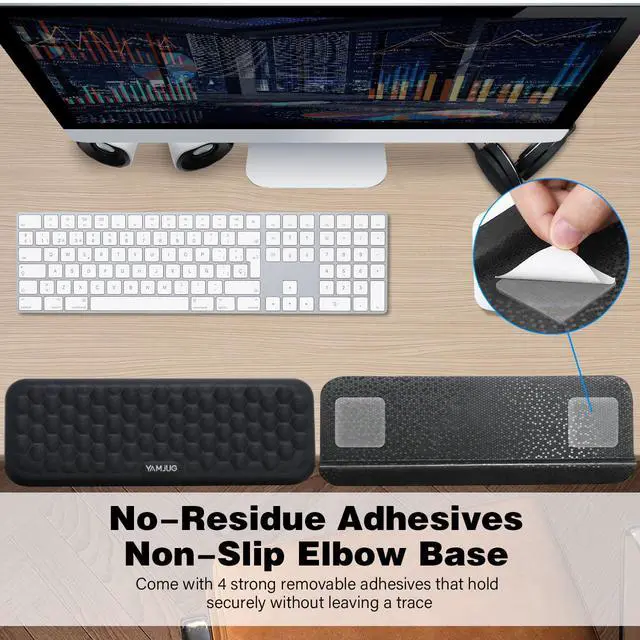 Alt view image 5 of 7 - Desk Elbow Pad for Desk,2-Piece Ergonomic Desk Edge Cushion