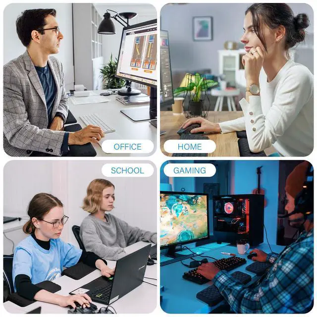 Alt view image 7 of 7 - Desk Elbow Pad for Desk,2-Piece Ergonomic Desk Edge Cushion