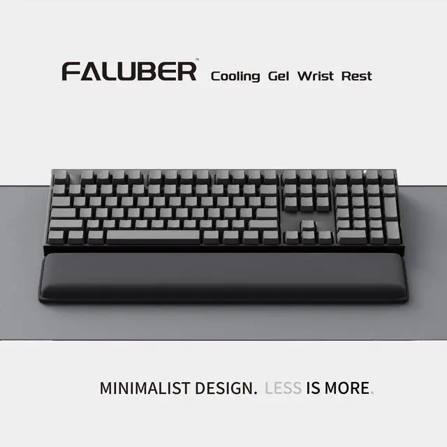 Alt view image 2 of 7 - Cooling Gel Wrist Rest, 17.3-inch Length for Full-Sized Keyboard, Memory Foam Palm Rest with Non-Slip Footpad, Ergonomic Design, Stain Resistant, PC Accessory Gaming Gear (Large-Full Size)