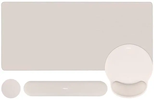 Main image of Wrist Rest for Mouse Pad Set, Large Gaming Deskpad, Stone Gray