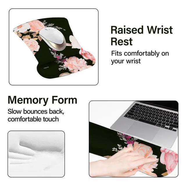 Alt view image 4 of 7 - Keyboard Mouse Pad Set, Large Gaming Mousepad&Keyboard Wrist