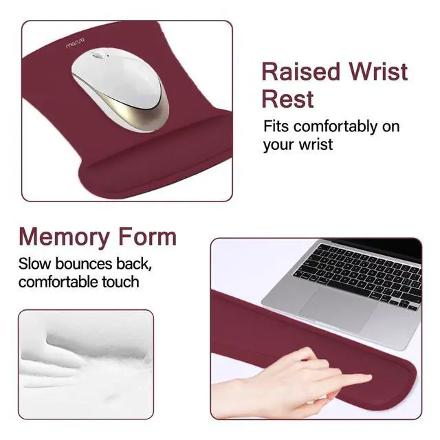 Alt view image 5 of 7 - Keyboard Mouse Pad Set, Large Gaming Mousepad&Keyboard Wrist Rest