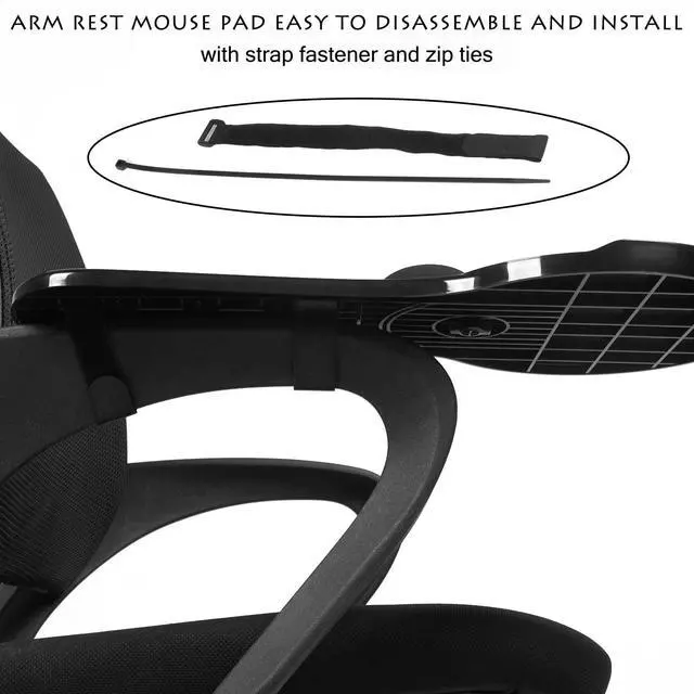 Alt view image 6 of 7 - Ergonomic Arm Rest Mouse Pads for Chairs,Mouse pad Chair Attachment