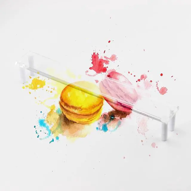 Alt view image 3 of 7 - Artist Leaning Bridge Hand Clear Acrylic Wrist Rest Leaning Bridge