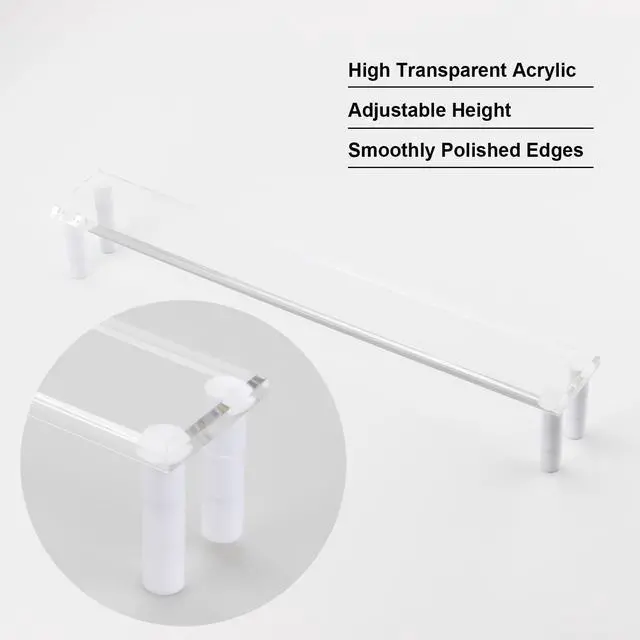 Alt view image 4 of 7 - Artist Leaning Bridge Hand Clear Acrylic Wrist Rest Leaning Bridge