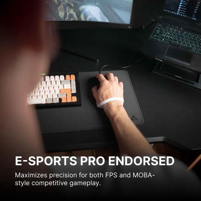 Alt view image 7 of 7 - Advanced Ergonomic Right-Handed Gaming Wrist Rest for Mouse - Superior Support for Serious Gamers - Anti-Fatigue, Smooth Glide (Small, Right, Black)