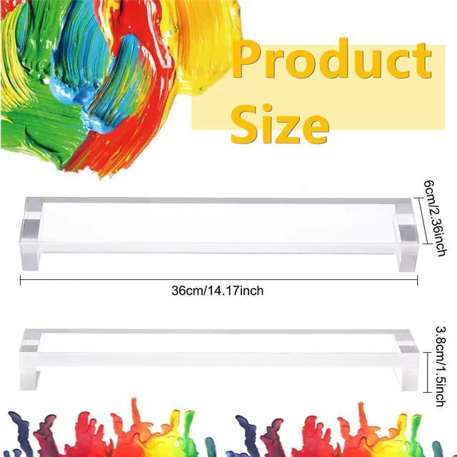 Alt view image 2 of 7 - Artist Leaning Bridge Hand Acrylic Wrist Rest for Computer Keyboard, 14inch Transparent Creative Artist Bridge for Painting