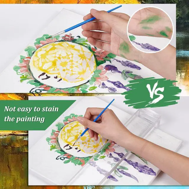 Alt view image 4 of 7 - Artist Leaning Bridge Hand Acrylic Wrist Rest for Computer Keyboard, 14inch Transparent Creative Artist Bridge for Painting