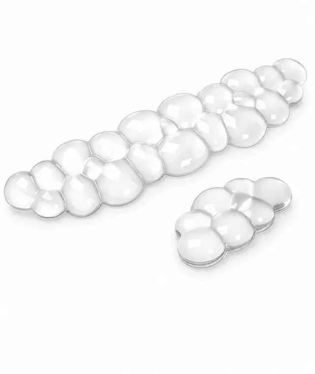 Main image of Ergonomic Gel Keyboard Wrist Rest Set, Soft Gel Palm Rest for Keyboard and Mouse, Clear Wrist Support Pad for Typing and Gaming Pain Relief, Non-Slip Base for Computer Laptop (Cloud)