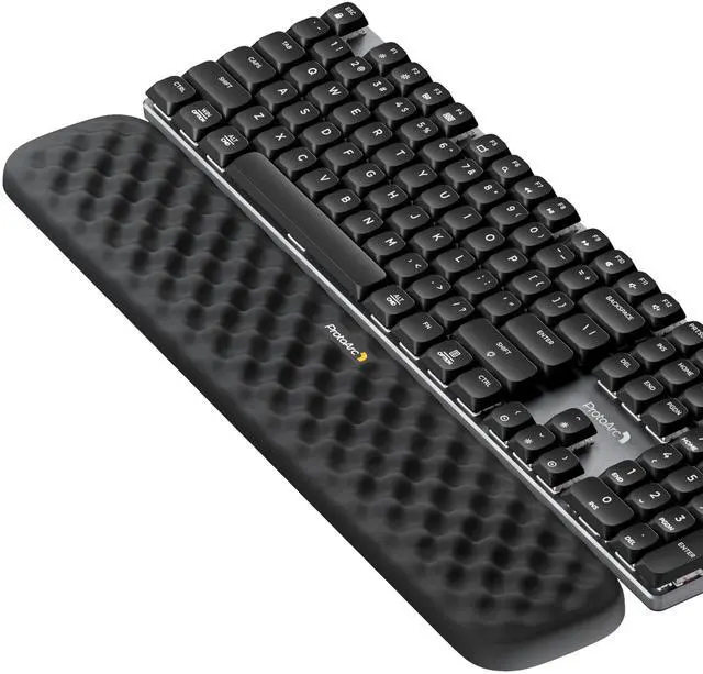Main image of Ergonomic Wrist Rest for Keyboard with Lycra Surface, Black