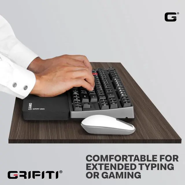 Alt view image 5 of 7 - Wrist Pad 14 X 4 X 0.75 Inch Computer Keyboard Rest Support for Tenkeyless Ergonomic Gaming Wrists Rests Pads - Desk Keyboards Resting Accessories for Carpal Tunnel (Black Nylon)