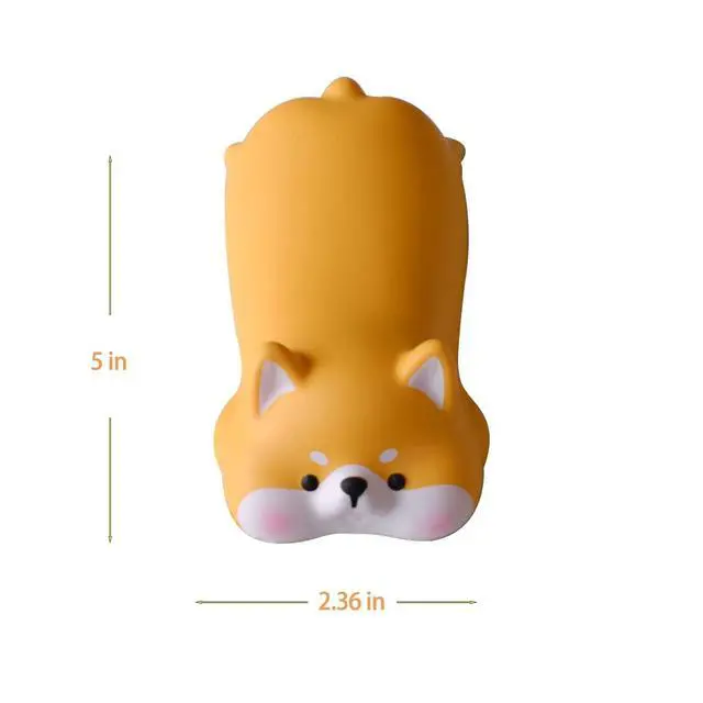 Alt view image 3 of 6 - Cute Keyboard Wrist Rest Support for Mouse Computer Arm Rest for Desk Ergonomic Kawaii Corgi Office Supplies Slow Rising PU Mouse Pad (Yellow Shiba Inu)