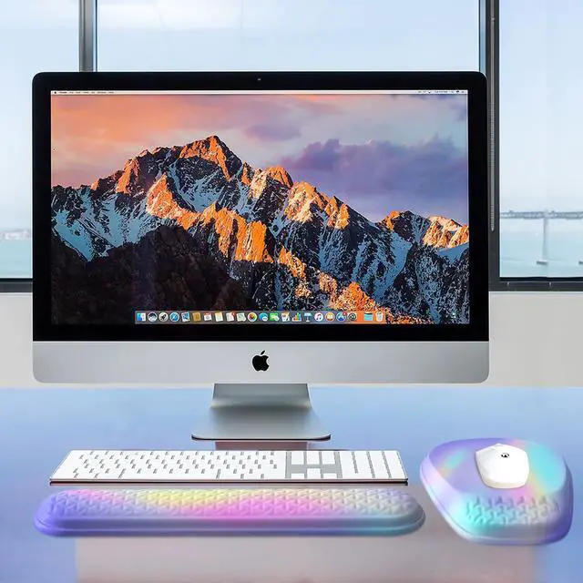 Alt view image 6 of 7 - Ergonomic Mouse Pad with Wrist Rest, Memory Foam Support for Office