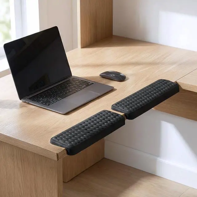 Alt view image 7 of 7 - Memory Foam Desk Edge Cushion (2-Pack), Non-Slip PU Cover