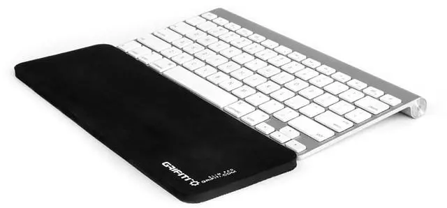 Main image of Slim Wrist Pad 12" x 4" x 0.22" Wrists Rest for 10keyless Thin Wireless Tenkeyless Computer Keyboards Ergonomic Keyboard Support Carpal Tunnel Resting (Black Nylon Surface)
