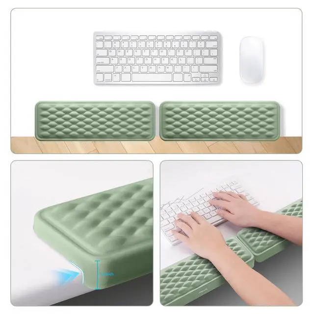 Alt view image 5 of 7 - Arm Rest for Desk, L-Shaped Desk Elbow Pad for Desk, Antique Green