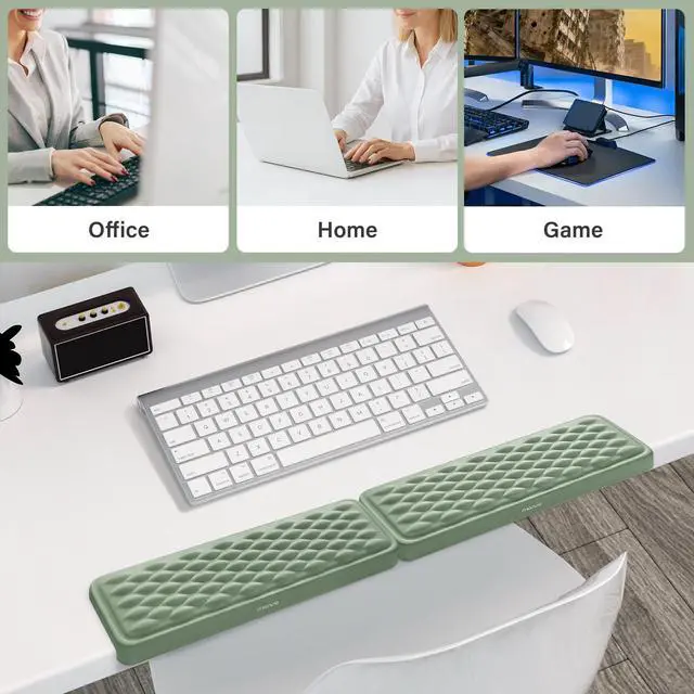 Alt view image 6 of 7 - Arm Rest for Desk, L-Shaped Desk Elbow Pad for Desk, Antique Green
