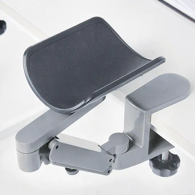 Alt view image 2 of 7 - Ergonomic Arm Support for Desk Office Rotating Mouse Arm Rest Mouse Pad Clamp-On Mouse Shelf Desk Hand Rest for Computer Table Arm Support Mouse Pad Tray