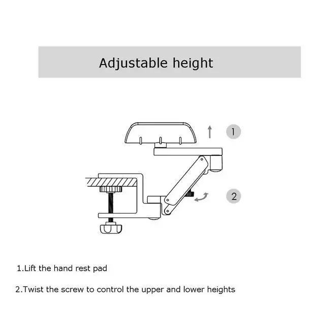 Alt view image 5 of 7 - Ergonomic Arm Support for Desk Office Rotating Mouse Arm Rest Mouse Pad Clamp-On Mouse Shelf Desk Hand Rest for Computer Table Arm Support Mouse Pad Tray