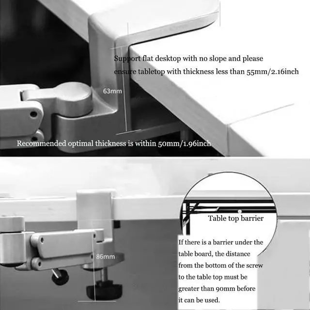 Alt view image 3 of 7 - Ergonomic Arm Support for Desk Office Rotating Mouse Arm Rest Mouse Pad Clamp-On Mouse Shelf Desk Hand Rest for Computer Table Arm Support Mouse Pad Tray