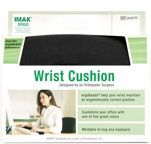 Main image of Brownmed Ergo Wrist Cushion for Keyboard - Wrist Rest for Computer Keyboard - Comfortable Keyboard Wrist Pad - Ergonomic Wrist Support for Working, Gaming & More at Desk
