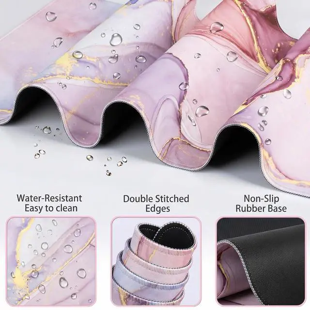 Alt view image 4 of 7 - Large Mouse Pad with Wrist Rest, 4-in-1 Wrist Rest for Keyboard and Mouse