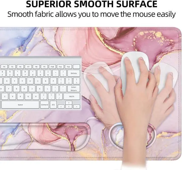 Alt view image 5 of 7 - Large Mouse Pad with Wrist Rest, 4-in-1 Wrist Rest for Keyboard and Mouse