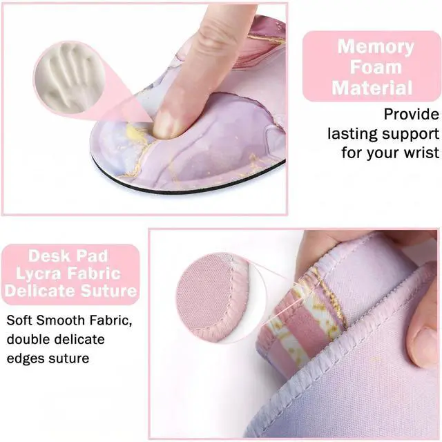 Alt view image 6 of 7 - Large Mouse Pad with Wrist Rest, 4-in-1 Wrist Rest for Keyboard and Mouse