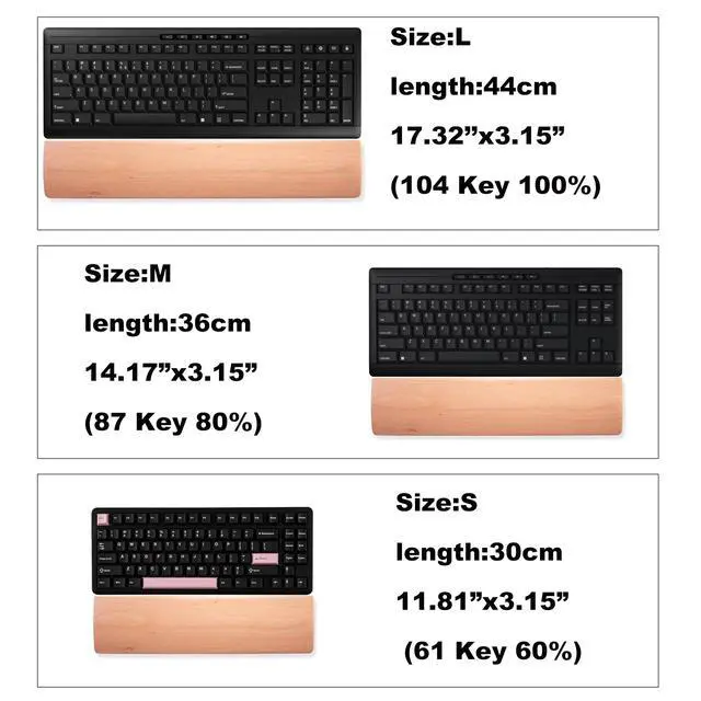 Alt view image 7 of 7 - Ergonomic Wrist Rest for Mechanical Keyboard, Fits 61 Key 60%