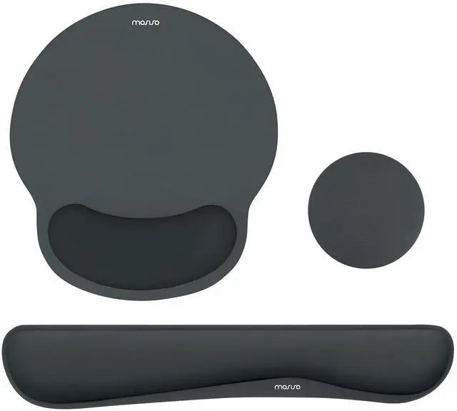 Main image of Wrist Rest Support for Mouse Pad&Keyboard Set, Slate Gray