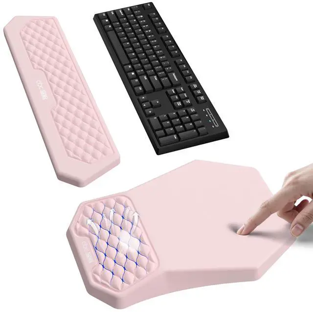 Main image of Ergonomic Mouse Pad Wrist Rest and Keyboard Wrist Rest Support Set