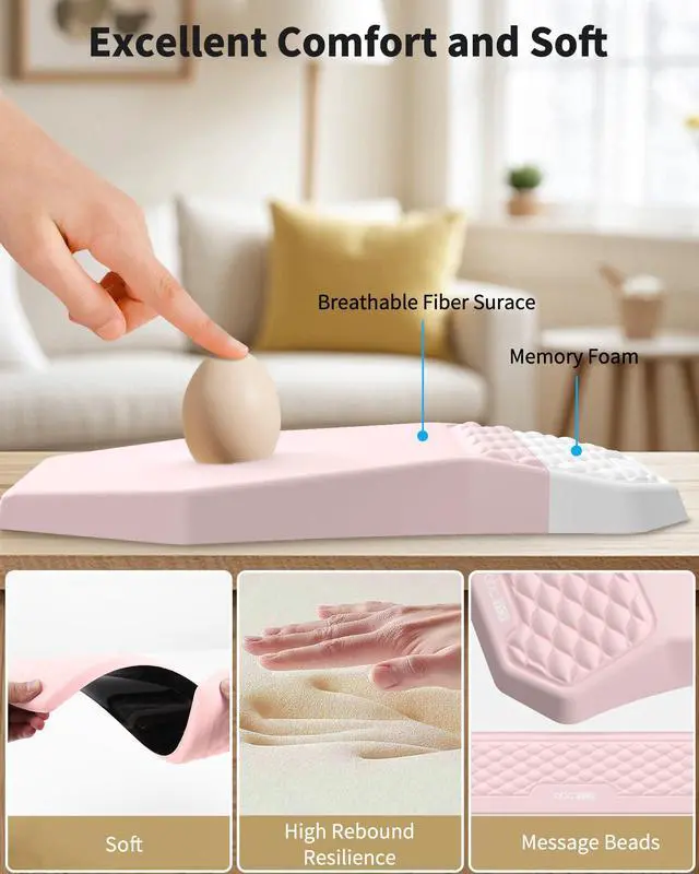 Alt view image 3 of 7 - Ergonomic Mouse Pad Wrist Rest and Keyboard Wrist Rest Support Set