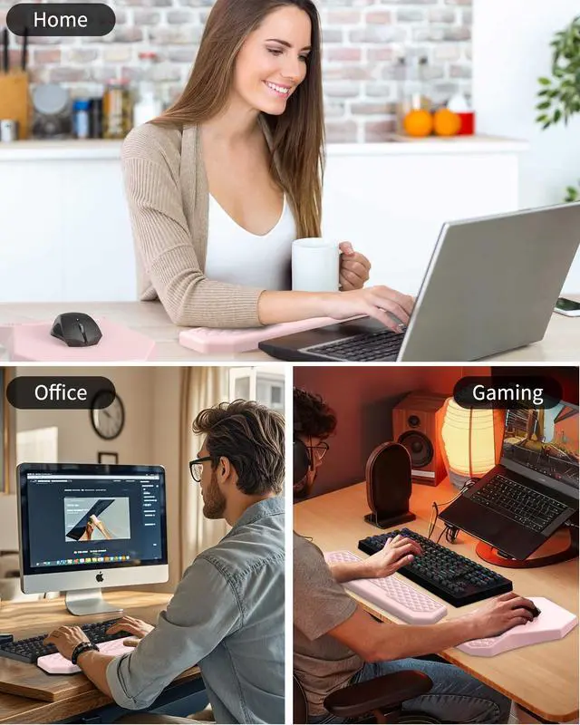 Alt view image 7 of 7 - Ergonomic Mouse Pad Wrist Rest and Keyboard Wrist Rest Support Set