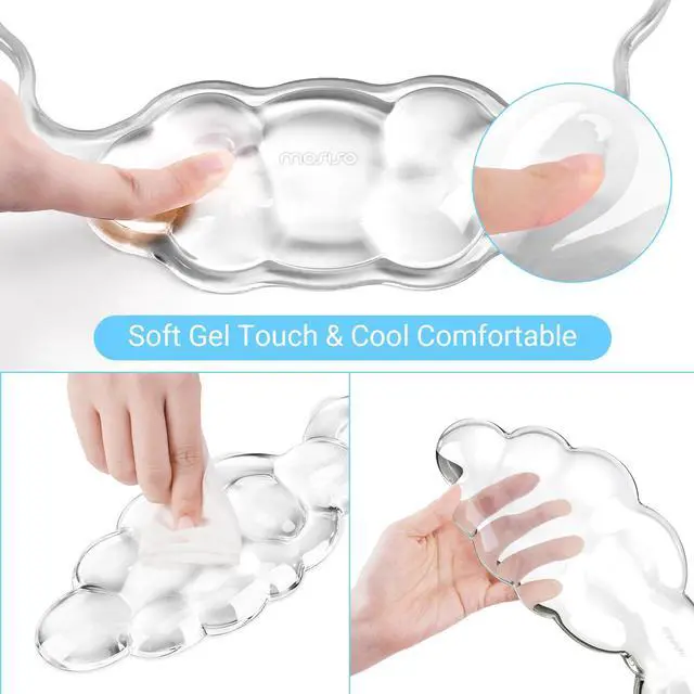 Alt view image 5 of 7 - Gel Cloud Keyboard Wrist Rest, Cloud Wings Wrist Rest, White